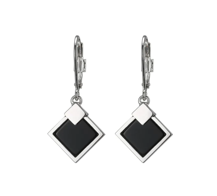 ELLE Black Onyx Dangle Earrings (SI2684)