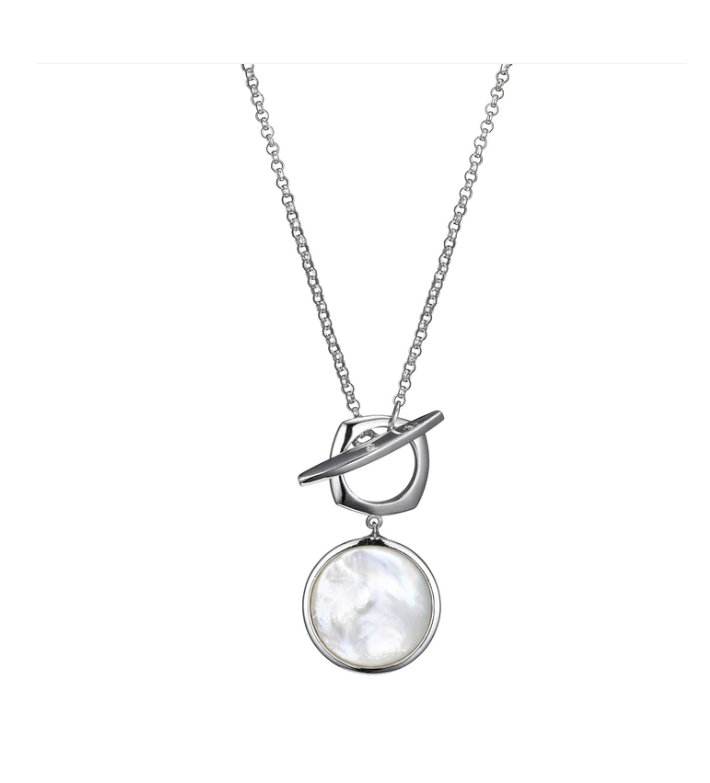 ELLE Silver Mother of Pearl Necklace (SI2707)