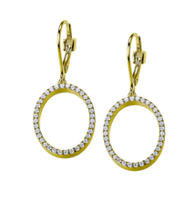 Load image into Gallery viewer, ELLE CZ Oval Dangle Earrings (SI2728)

