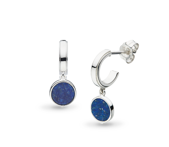 Kit Heath Silver Lapis Petite Hoop Earrings (SI2767)