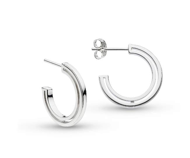 Kit Heath Silver Outline Hoop Earrings (SI2768)
