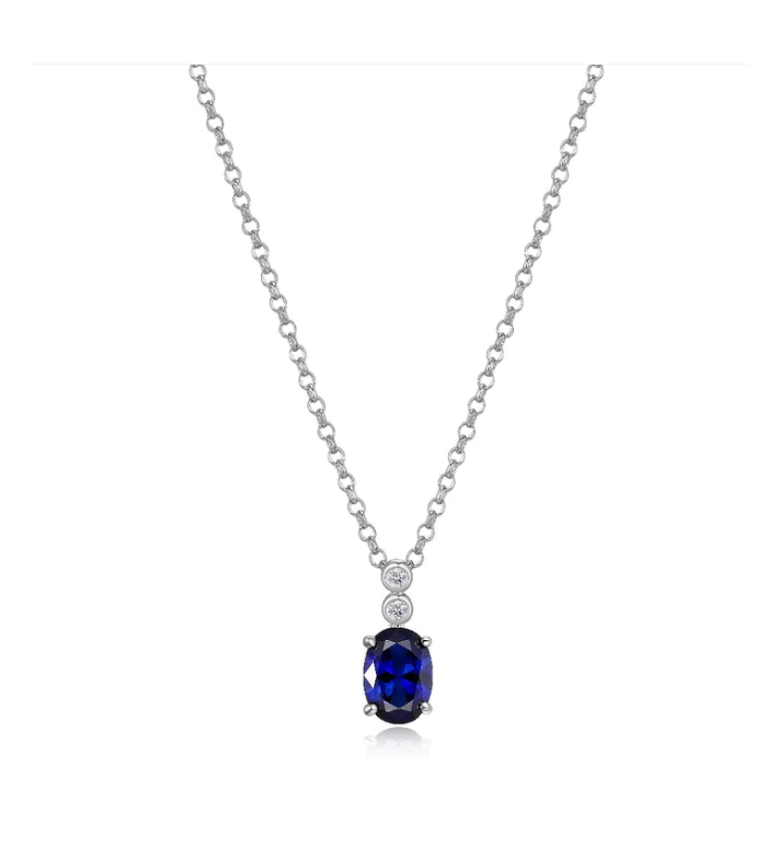 ELLE Oval Sapphire Necklace (SI3001)