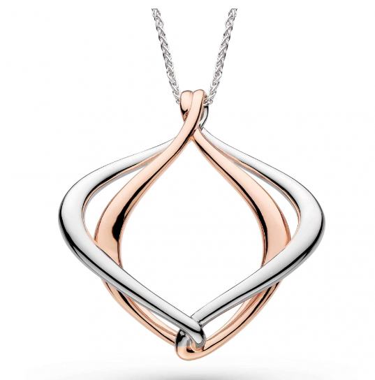 Kit Heath Silver & Rose Entwine Necklace (SI3267)