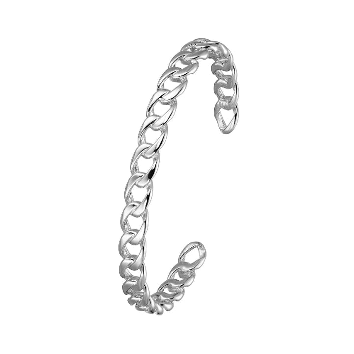 ELLE Sterling Silver Chain Cuff Bracelet (SI3307)