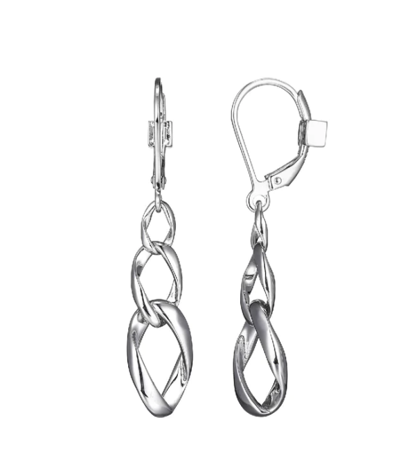 ELLE Silver Link Dangle Earrings (SI3555)