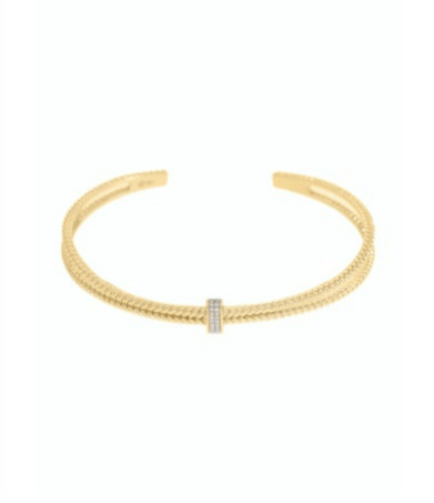 Ella Stein Gold Diamond Rope Bangle Bracelet (SI3453)