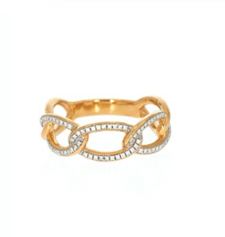 Ella Stein Gold Diamond Link Ring (SI3455)