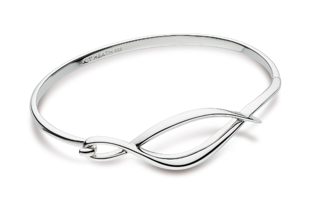 Kit Heath Silver Entwine Twist Bangle Bracelet (SI3544)