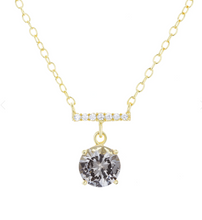 Load image into Gallery viewer, Kamaria Solitaire &amp; Crystal Bar Gemstone Necklaces
