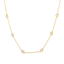 Load image into Gallery viewer, Ella Stein Gold Diamond Bezel 36&quot; Station Necklace (SI2028)
