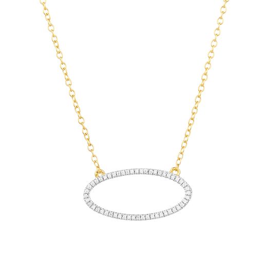 Ella Stein Gold Diamond Oval Necklace (SI1996)
