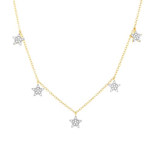 Ella Stein Gold Pocketful of Stars Diamond Dangle Necklace (SI3238)