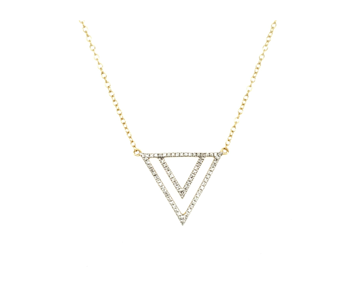 Ella Stein Gold Diamond Triangle Necklace (SI1293)